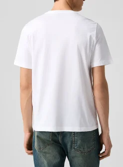 Striped rabbit print T-shirt