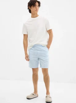 Striped seersucker Bermudas