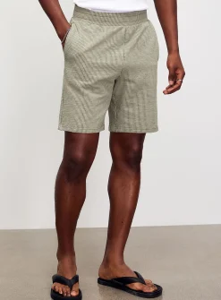 Striped seersucker jersey Bermudas