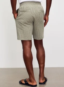 Striped seersucker jersey Bermudas