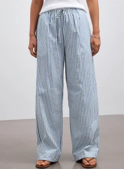 Striped seersucker pant