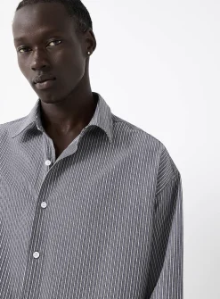 Striped seersucker shirt