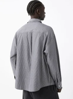 Striped seersucker shirt