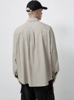 Striped seersucker shirt