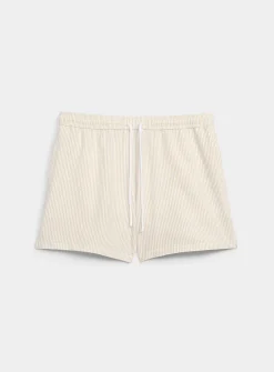 Striped seersucker swim short