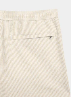 Striped seersucker swim short