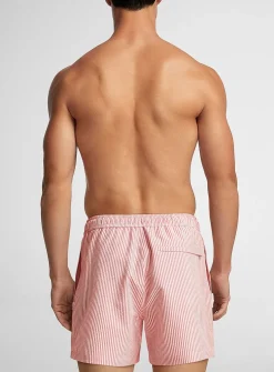 Striped seersucker swim short