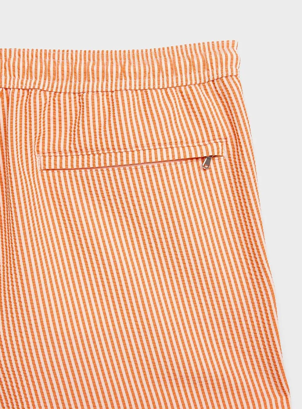 Striped seersucker swim short