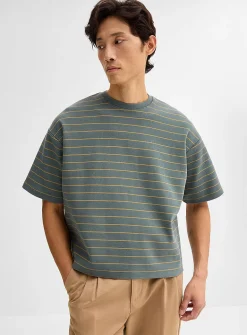 Striped thick jersey T-shirt