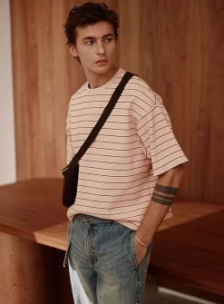 Striped thick jersey T-shirt
