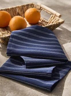 Striped waffle dishcloths