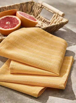 Striped waffle dishcloths