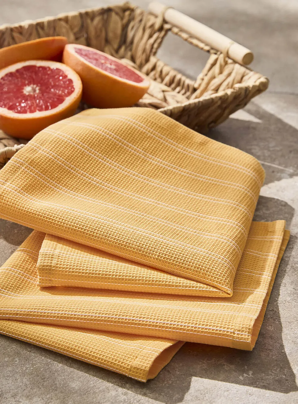 Striped waffle dishcloths