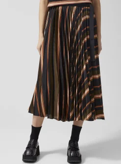 Striped wraparound skirt