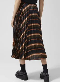 Striped wraparound skirt