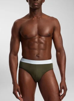 Striped-band brief
