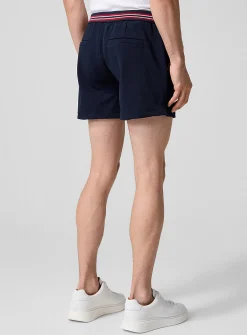 Striped-belt tennis short