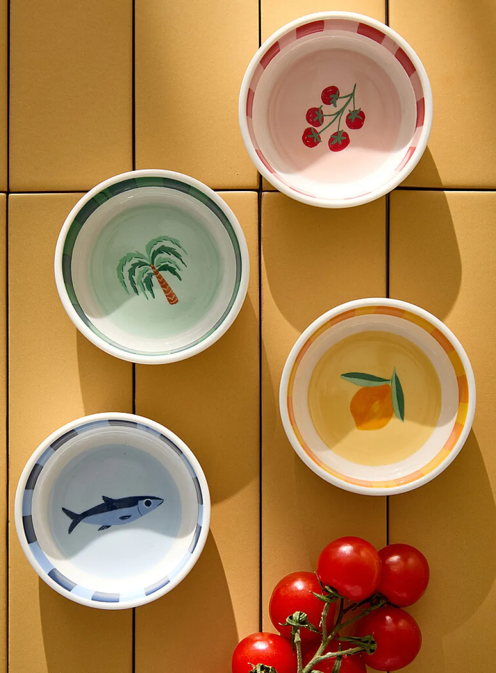Stripes and summer patterns pinch bowls