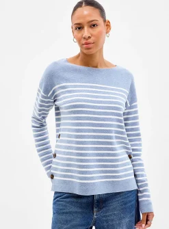 Structured boat-neck sweater