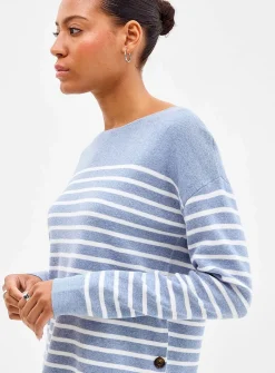 Structured boat-neck sweater