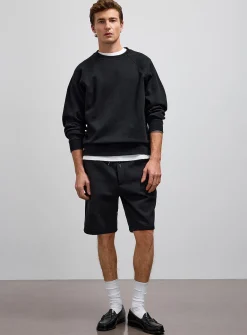 Structured jersey Bermudas