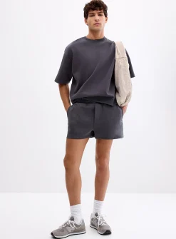 Structured jersey short