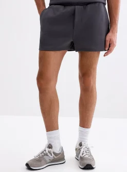 Structured jersey short