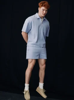Structured jersey short