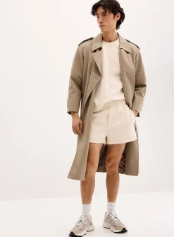 Structured jersey short