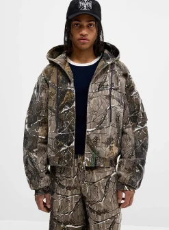 Studded camouflage jacket