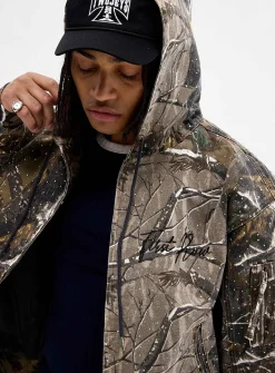 Studded camouflage jacket