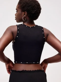 Studded fitted cami
