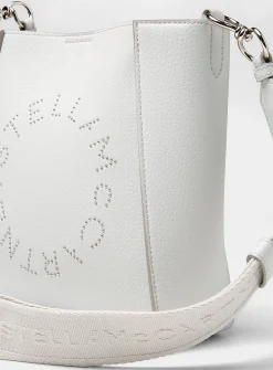 Studded logo square crossbody bag