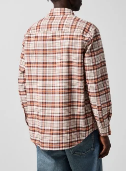 Studio brushed cotton plaid shirt