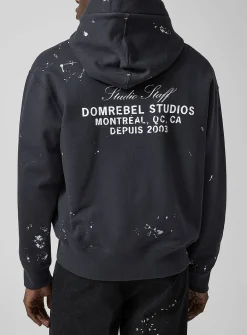 Studio Staff splattered paint zip-up hoodie