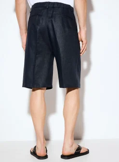 Stylish pure linen Bermudas