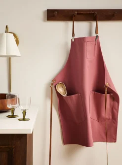 Suede accents coloured apron