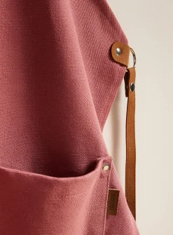 Suede accents coloured apron