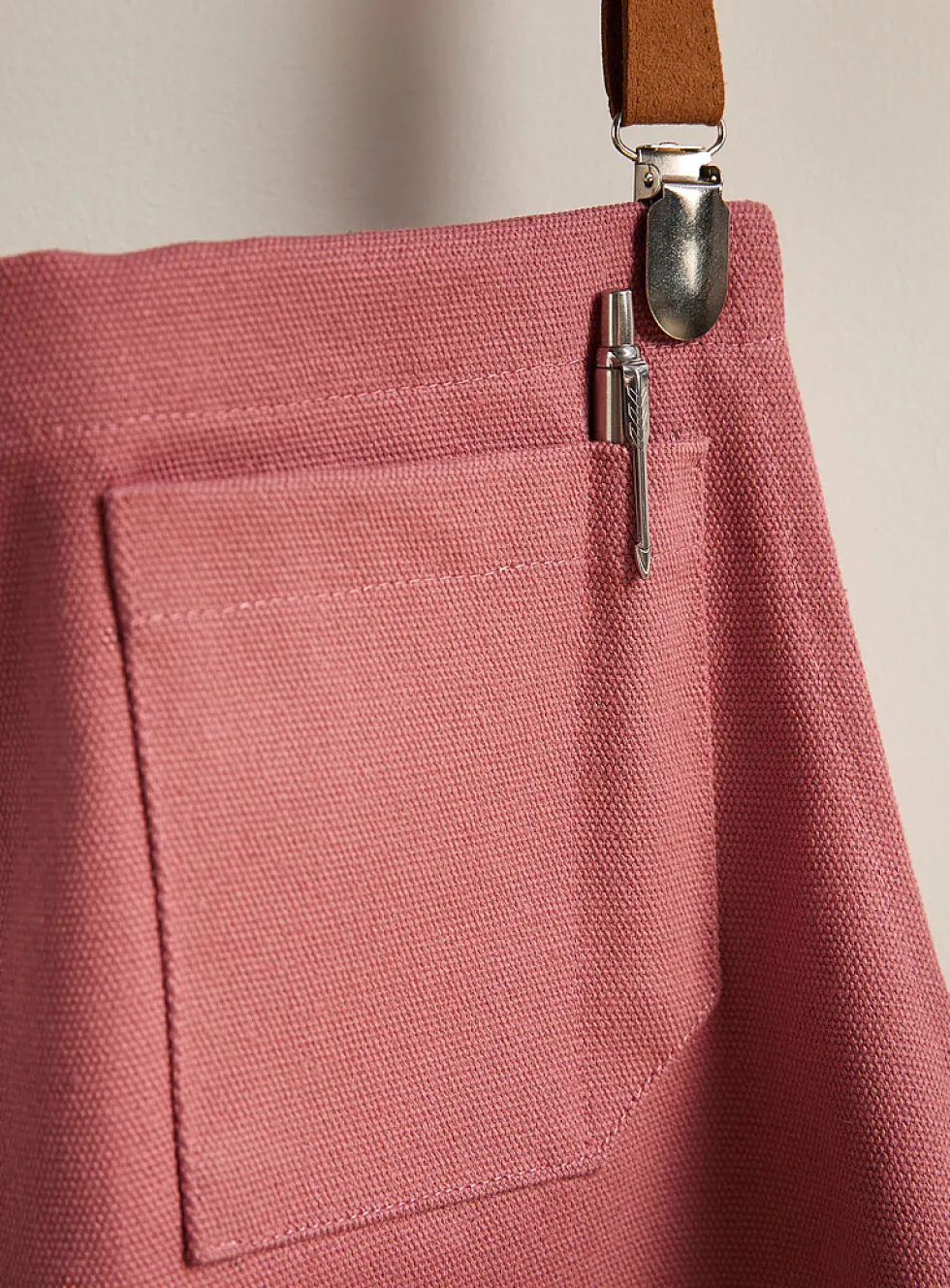 Suede accents coloured apron