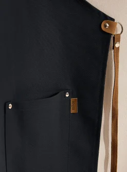 Suede accents coloured apron