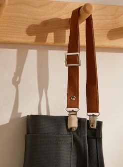 Suede accents coloured apron
