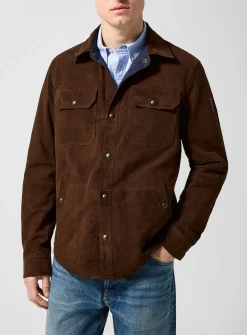 Suede and nylon reversible jacket