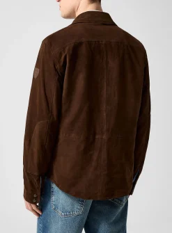 Suede and nylon reversible jacket