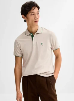Summer embroidery piqué polo