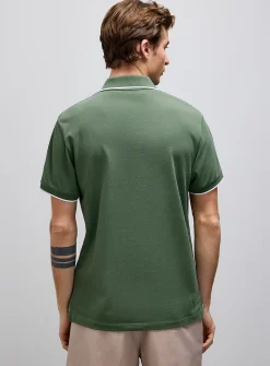 Summer embroidery piqué polo