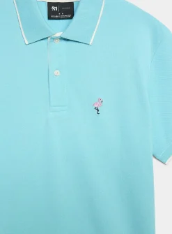 Summer embroidery piqué polo