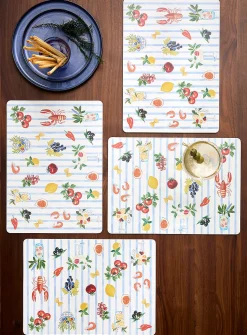 Summer flavours laminated cork placemats