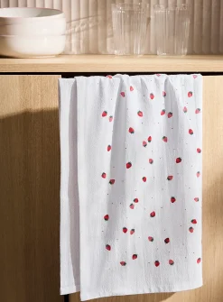 Summer patterned tea towel