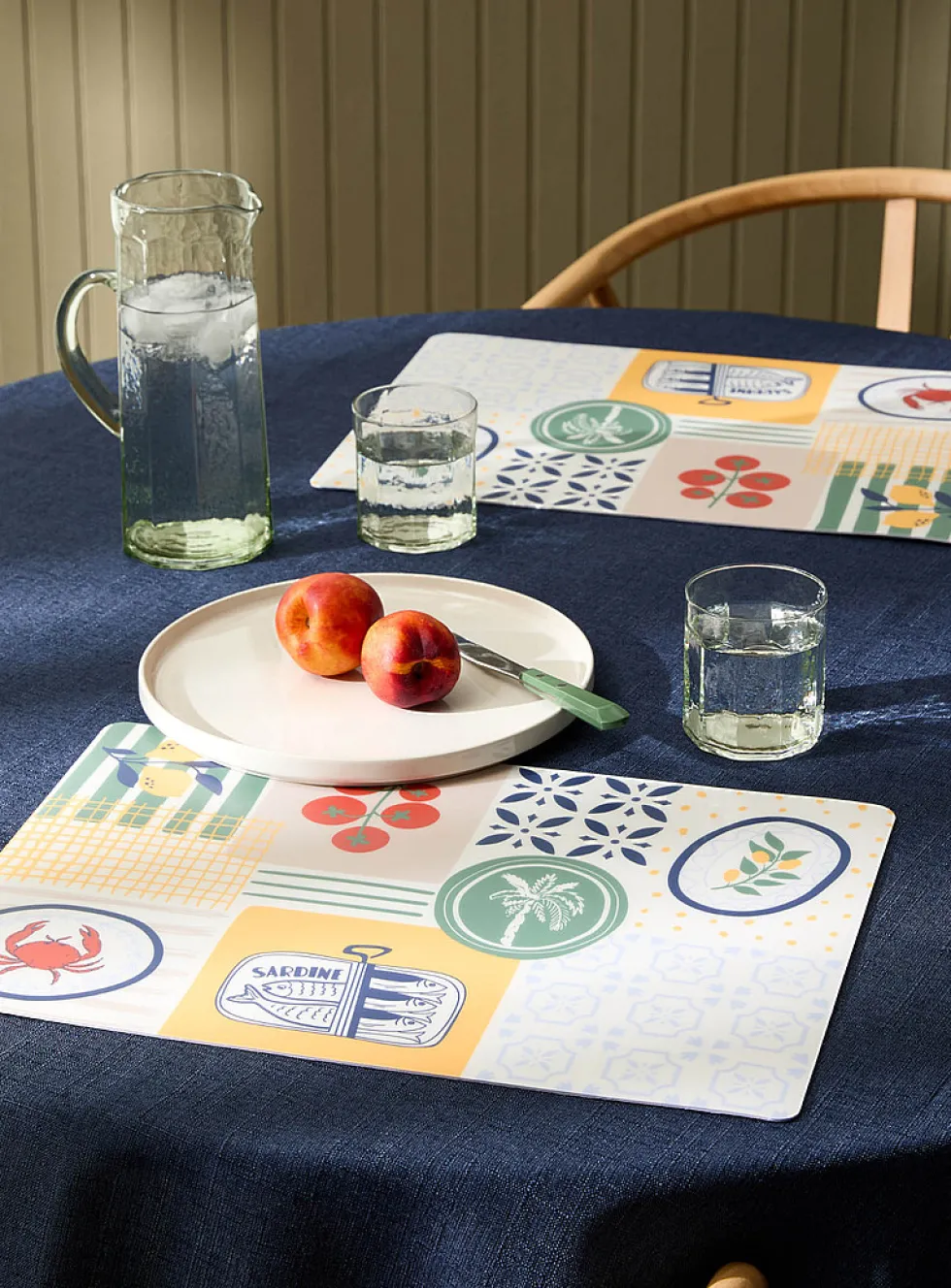 Summer stamps vinyl placemats