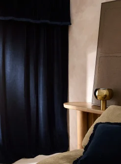 Sumptuous velvet fringed valance curtain